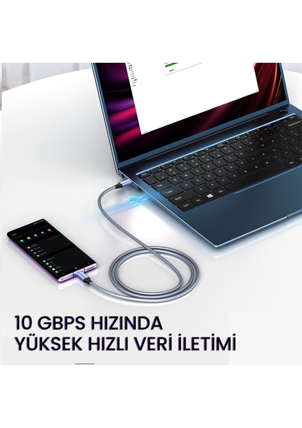 USB 3.1 Type-C PD 100W 5A 10Gbps 4K 60Hz Destekli Kablo 1 Metre fırsatları