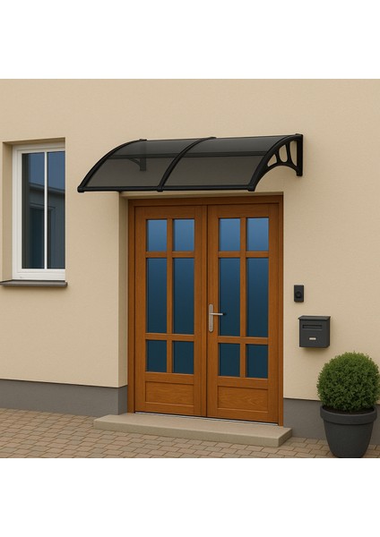 Lupın Kapı Pencere Üstü Pratik Sundurma 105X240 - Siyah