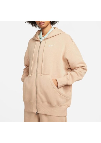 Sportswear Phoenix Fleece Oversized Full-Zip Hoodie Kadın Sweatshirt DQ5758-611 indirimleri