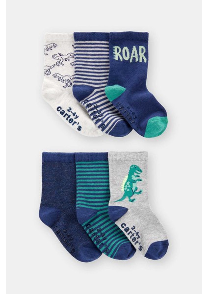 Erkek Çocuk Desenli 6lı Çorap