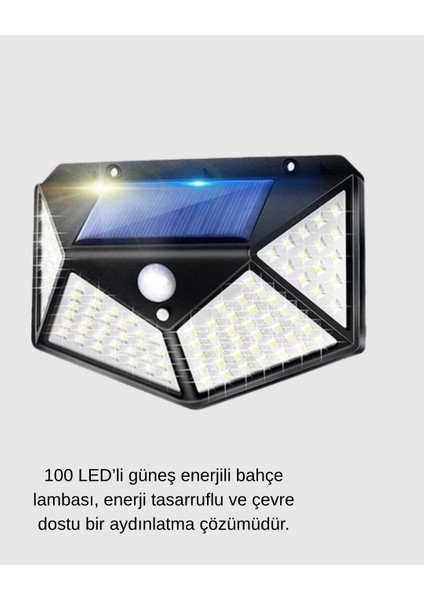 Güneş Enerjili 100 LED Dış Mekan Lamba – Hareket Sensörlü 2200MAH Bataryalı - MCT1508-3645 fiyatları