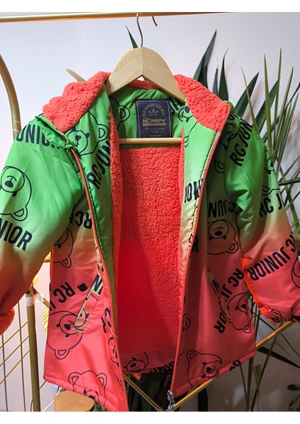 Kız Erkek Çocuk Unisex Mont Kışlık Spor Içi Mifyonlu Kapüşonlu &kaban & Parka