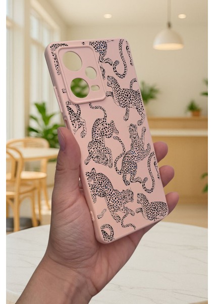 Xiaomi Redmi Note 12 Pro 5g Leopar Desenli Silikon Darbe Emici Klasik Korumalı Rubber Kılıf modelleri