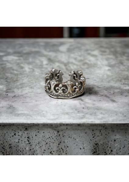 3 Adet 925 Ayar Gümüş Kaplama Ayarlanabilir Tarz Erkek Kadın Yüzük Seti Taç Koç Aslan indirimleri