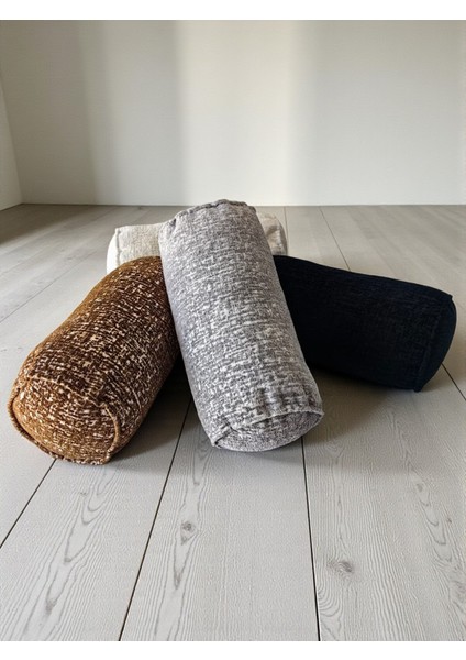 Şönil Kumaş Silindir Yastık Kılıfı – Dekoratif Yumuşak Dokulu Kırlent, Lüks Ev ve Ofis Dekoru