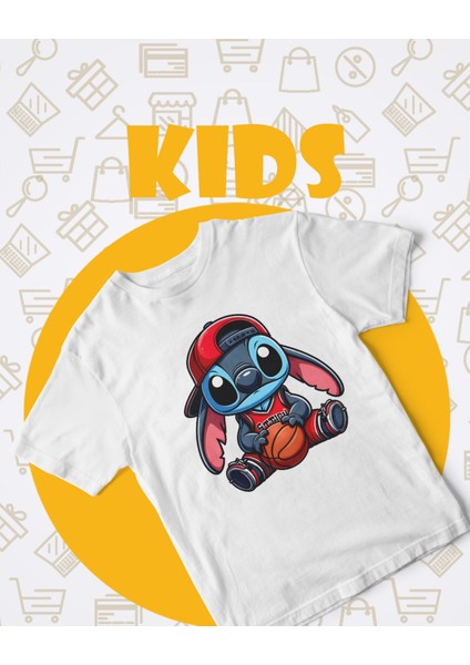 Stitch-Basketbol Çocuk T-Shirt