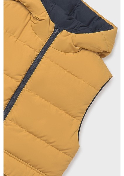 8-18 Yaş Çift Taraflı Kapüşonlu Yelek Sarı