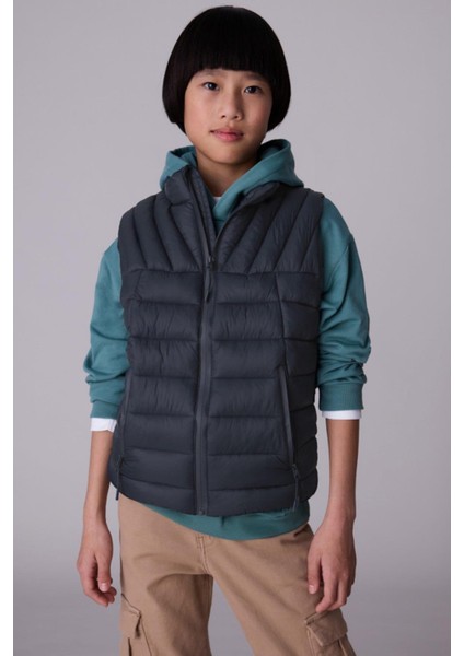 Erkek Çocuk 8-18 Yaş Dolgulu Yelek Lacivert modelleri