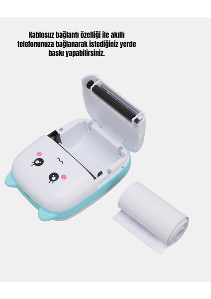 Mini Termal Yazıcı Kablosuz Taşınabilir Bluetooth Bağlantılı 200 Dpı - MCT5794-1314 fiyatları