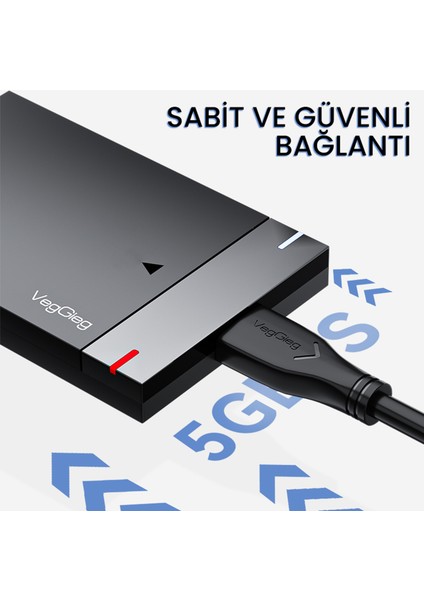USB 3.0 Micro B Şarj ve Data HDD Kablosu 1.5 Metre