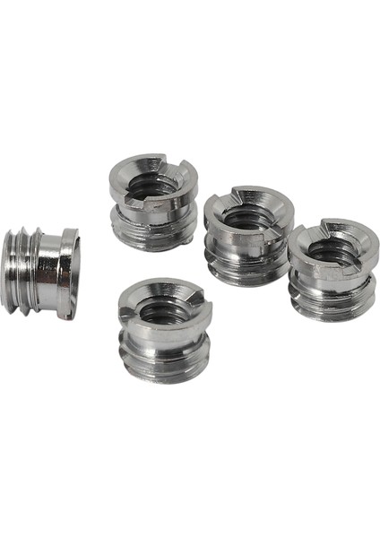 Standart 1/4 Inç-20 Dişi 3/8 Inç-16 Erkek Vida Adaptörü Redüktör Burç Dönüştürücü Dslr Kamera Kamera Tripod Monopod Top Kafa Ballhead Video Işığı Standı (5 Parça) (Yurt Dışından)