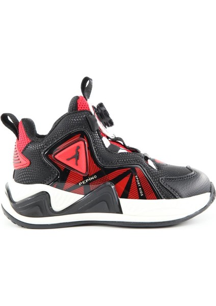 1821 Siyah-Kırmızı Çocuk Sneakers