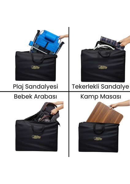 600D Oxford Kumaş Kamp Sandalyesi Bebek Arabası Tekerlekli Sandalye Piknik Seti Taşıma Çantası indirimleri