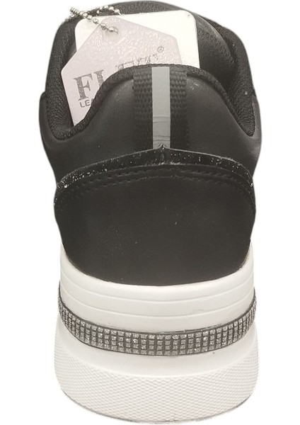 319Z Ortopedik 5 cm Kalın Taban Simli Taş Şeritli Günlük Kadın Sneaker Ayakkabı fırsatları