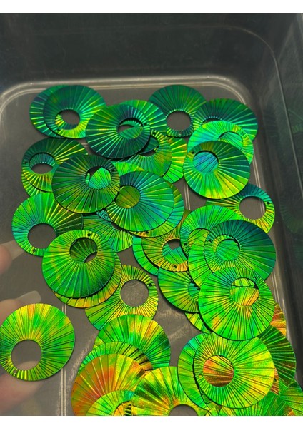 50 Adet 3 cm Lazer Kesim Midye Çanta Pul Payet modelleri