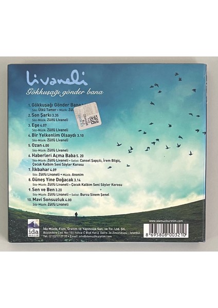 Zülfü Livaneli Gökkuşağı Gönder Bana CD (Orijinal Dönem Baskı Cd) fiyatları
