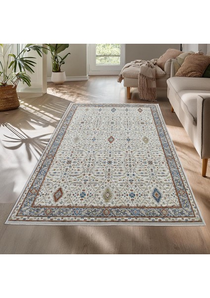 Motto Vintage Modern Dokuma Halı Oturma Odası Salon Halısı Y969A_WV15