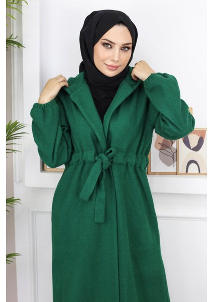 Önden Bağlamalı Kaşe Kaban Zümrüt 19169 fiyatları