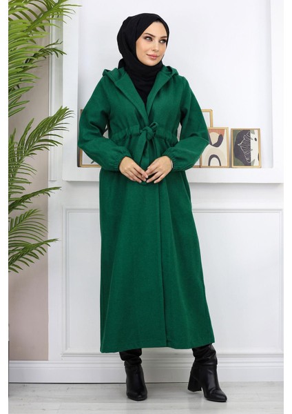 Önden Bağlamalı Kaşe Kaban Zümrüt 19169 fırsatları