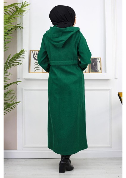 Önden Bağlamalı Kaşe Kaban Zümrüt 19169 indirimleri