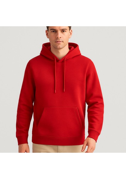 Üç Iplik Kapüşonlu Kanguru Cepli Sweatshirt Hoodie fiyatları