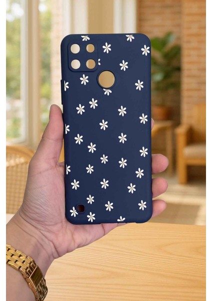 Realme C21Y ve C25Y -Mini Papatya Desenli Silikon Darbe Emici Klasik Korumalı Rubber Kılıf fiyatları