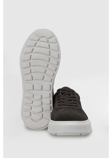 Jaques Erkek Deri Sneaker Ayakkabı Koyu Gri fırsatları