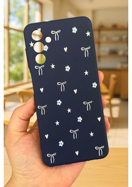 Samsung Galaxy A54 Uyumlu Mini Fiyonk Desenli Silikon Darbe Emici Klasik Korumalı Rubber Kılıf