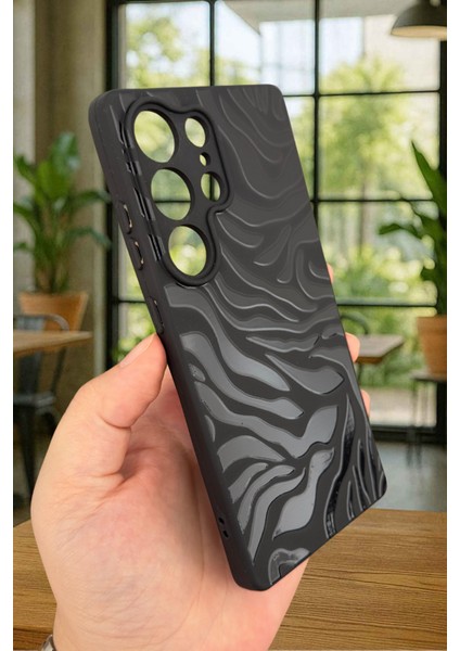 Samsung Galaxy S25 Ultra Uyumlu Zebra Desenli Silikon Darbe Emici Klasik Korumalı Rubber Kılıf modelleri