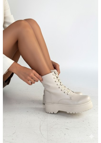 Jonni Premium Bej Bağcıklı Postal Bot fiyatları