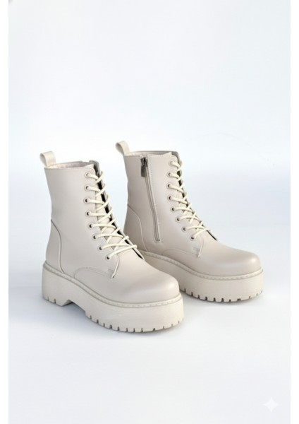 Jonni Premium Bej Bağcıklı Postal Bot fırsatları