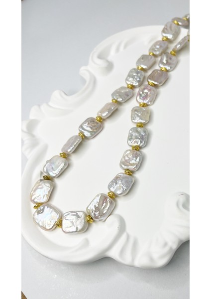 Gerçek Inci & Altın Detaylı Premium Tasarım Kolye fiyatları