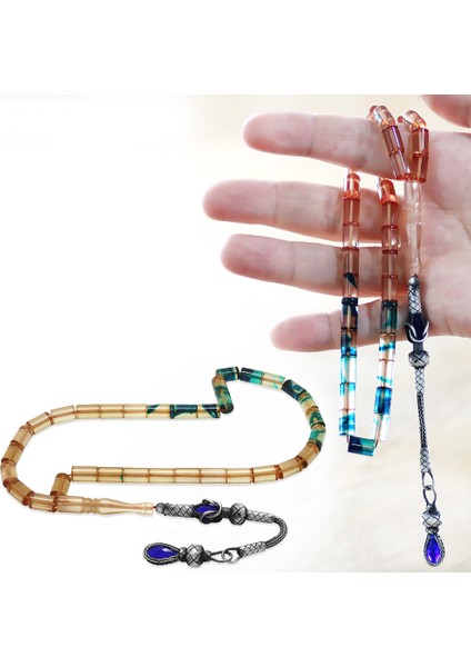 1000 Ayar Gümüş Kazaz Püsküllü Kesme Kesim Süzme Şeffaf Mavi Beyaz Ateş Kehribar Tesbih fiyatları