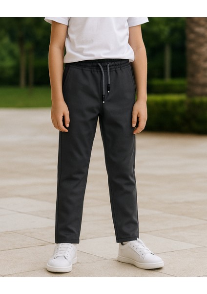 Çocuk Unisex Bağcıklı Keten Pantolon