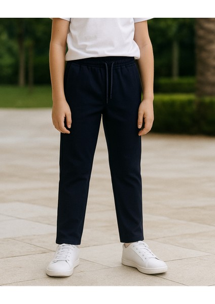 Çocuk Unisex Bağcıklı Keten Pantolon