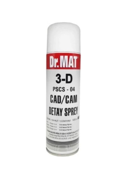 Dr.mat Pscs – 04 Cad Cam Detay Yansıma Önleyici 3D Tarayıcı Sprey - 500 ml