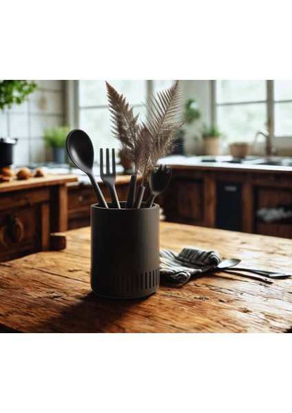 Ikizler Modern Şık Tezgah Üstü Kaşık Bıçak Tezgah Standı - Mutfak Organizer Düzenleyici