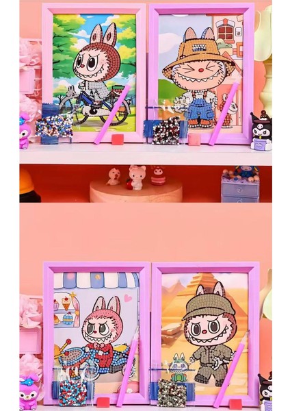 Labubu Elmas Boncuk Yapıştırma Taşlı Mozaik Elmas Puzzle