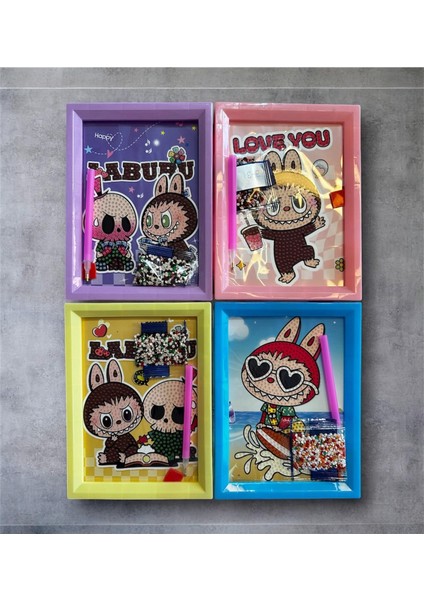 Labubu Elmas Boncuk Yapıştırma Taşlı Mozaik Elmas Puzzle modelleri