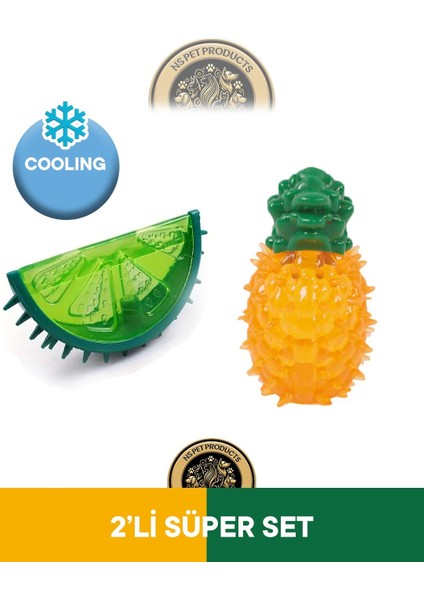 Cooling Pineapple-Lime Köpek Oyuncağı 2'li Set