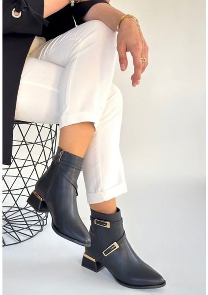 Tendy Premium Siyah Fermuarlı Topuklu Bot fiyatları