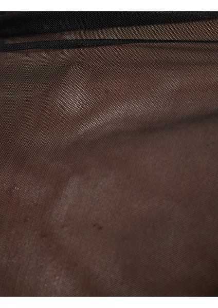 Kayık Yaka Uzun Kollu Transparan Tişört