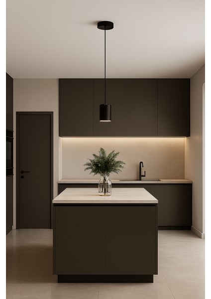 Modern Tasarım Yatak Odası Salon Mutfak Giyinme Odası GU10 Duylu Ampül Dahil Tekli Sarkıt Avize Siyahkasa Günışığı fiyatları