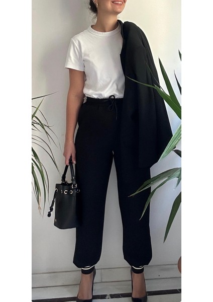 Kadın Beli Lastikli Pantolon