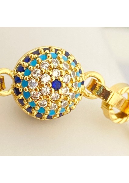 Nazar Boncuklu Bileklik Kararmaz Xuping Bileklik 14 Ayar Gold 17+3cm fiyatları