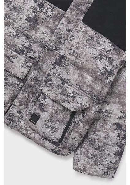 Erkek Çocuk 8-18 Yaş Desenli Şişme Mont Siyah indirimleri