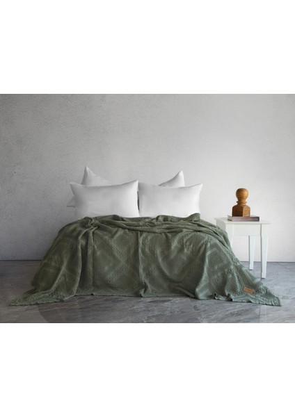 Carro Waffle Yatak Örtüsü - Haki