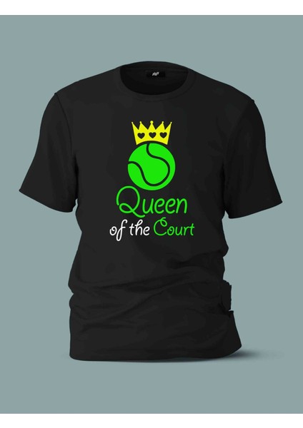 Queen Of The Court Siyah T-Shirt
