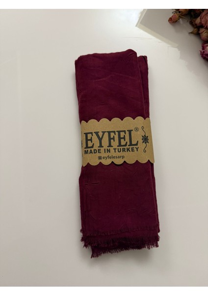 Ütü Gerektirmeyen Bordo Renkli Bambu Kraş Şal fiyatları