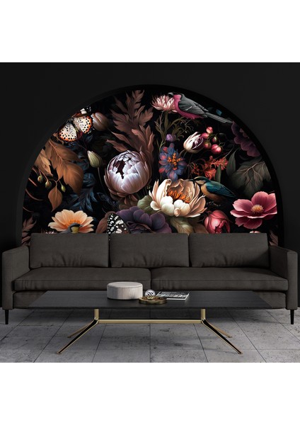 Gül Kelebek Desenli Duvar Kağıdı -Isı ve Ses Yalıtımı fiyatları